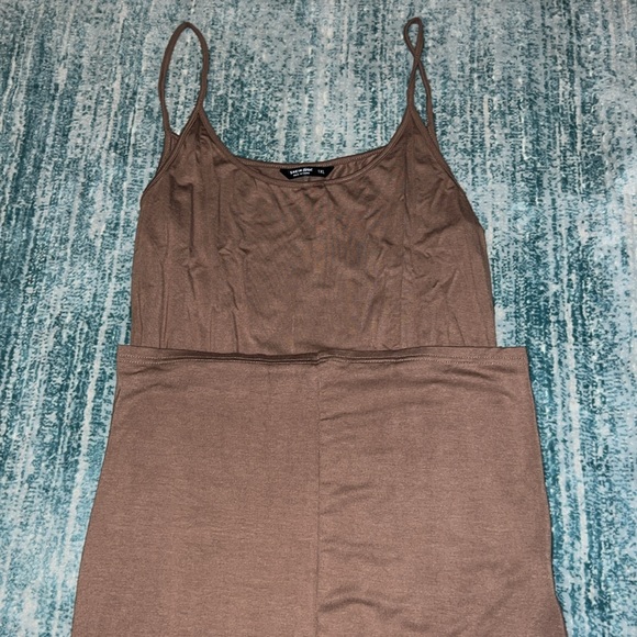 BROWN LONG BODYCON MAXI DRESS - Picture 3 of 5
